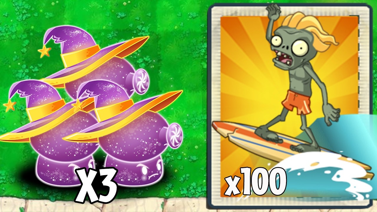 PvZ 2 Challenge - Random Team All Plants Level Max use 1 Power Up Vs ...