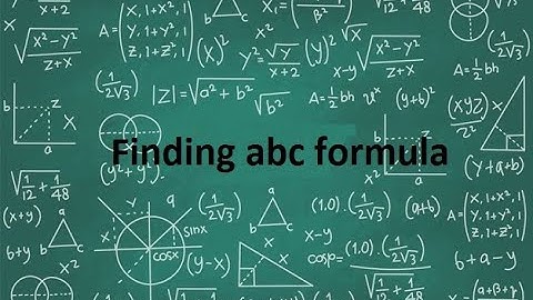how to find abc in quadratic formula