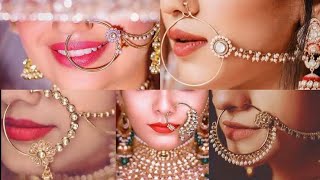 Latest Bridal nose pin design,gold nathiya design,The new fashion, 2020 new design,Nath design,