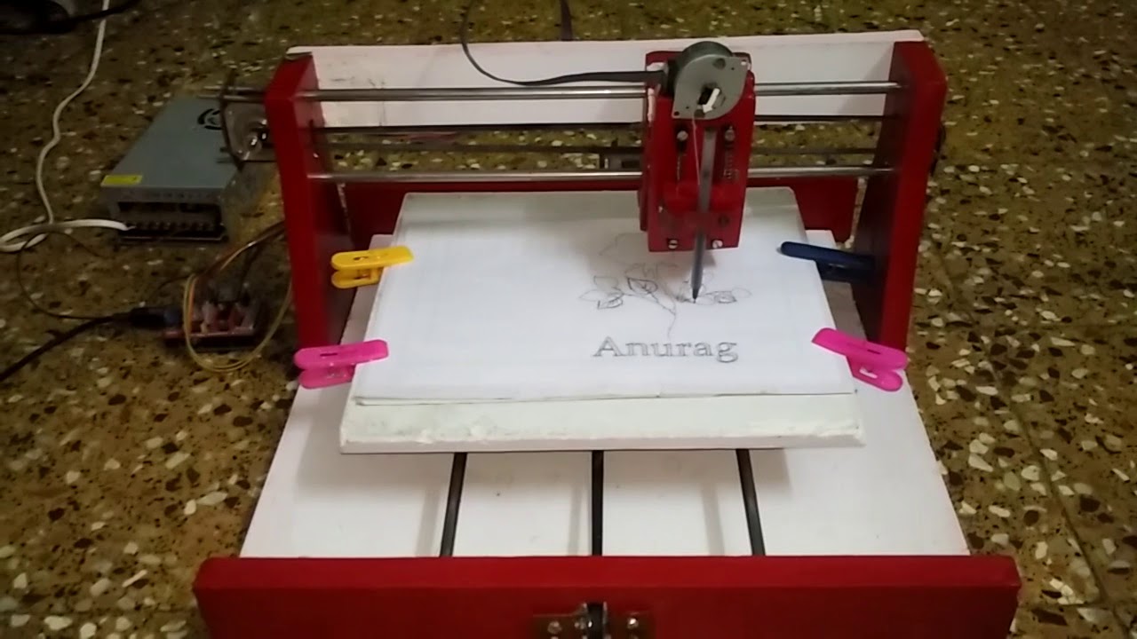 Automatic PCB Plotter CNC machine, Drawing Machine using Arduino and ...