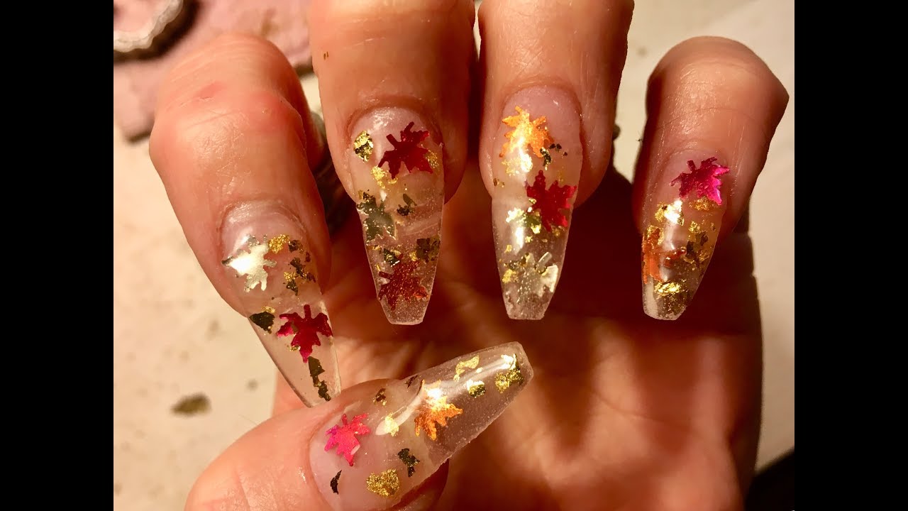 2. Simple Fall Leaf Nail Designs - wide 6