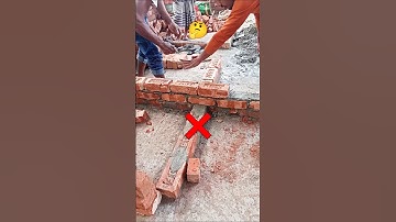 Tricks for Creating Brick Wall Joints #brickwall #construction #shorts