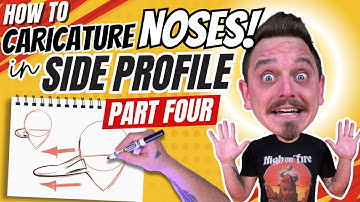 How To Caricature Noses in Side Profile ( Part 4 )