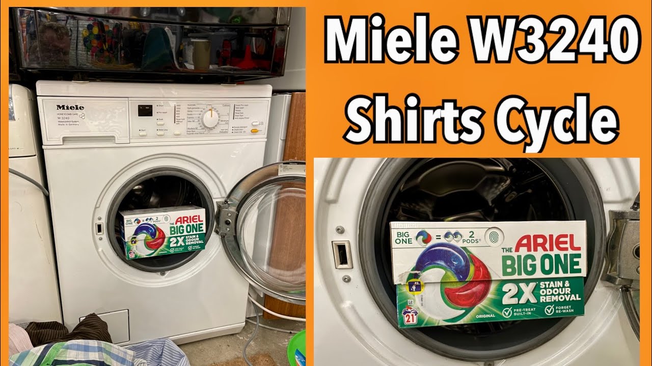 The Ariel “BIG ONE” Washing Shirts In The Miele W3240 @servisslimline @whichwasher2007