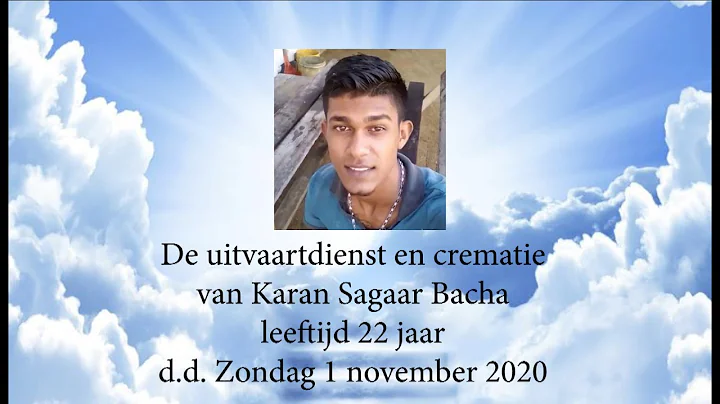 De uitvaartdienst en crematie van Karan Sagaar Bacha.