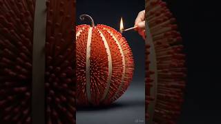 Muskmelon Matchstick Art 🍈🔥 | Hyper Realistic Fruit Build #shorts