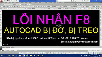 Lỗi nhấn F8 AutoCAD bị đơ treo màn hình - Pressing F8 freezes AutoCAD