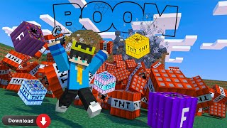 MINECRAFT BUT TNTS  ARE OP || MINECRAFT TNT MOD DOWNLOAD FOR PE 1.21 + screenshot 4