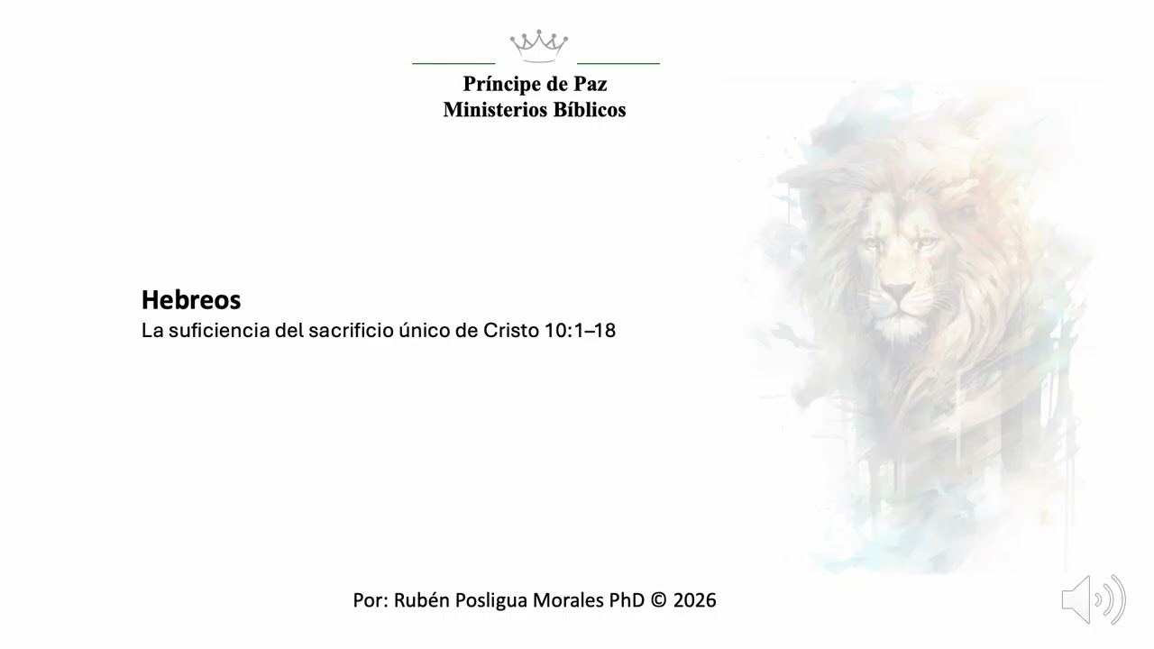 Hebreos La suficiencia del sacrificio único de Cristo 10-1–18