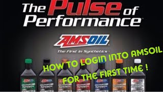 How Log Into Amsoil for the First Time