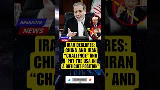 #IranChina #USA #Geopolitics #WorldPolitics #CurrentNews #DiplomaticSituation #Iran #China