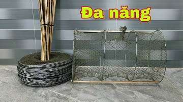 Lờ cá đa năng bẫy được cua, lươn, cá, rắn, ếch loại 32x52