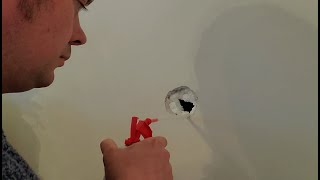 Patching a Large Drywall Hole with Spray Foam