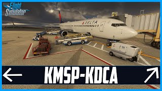 LIVE MSFS | Real World Delta OPS | Minneapolis to Washington (KDCA) | 737-900ER