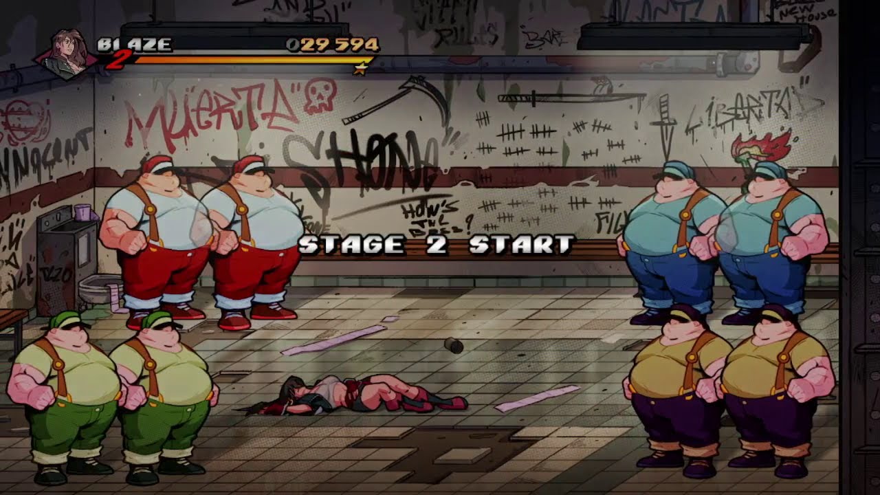 Streets of Rage 4 - Blaze x Tifa, Fatpocalypse (v2.0, mod) [Mania+, 416k]