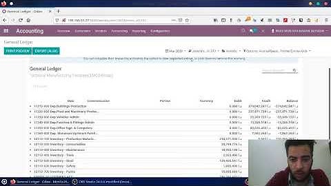 odoo 12 general ledger