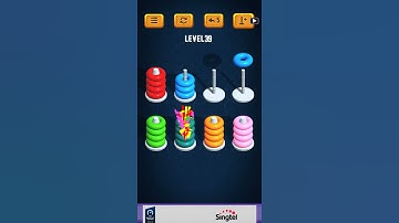 Hoop Sort Puzzle - Color Ring Stack Sorting Game Level 39 Solution