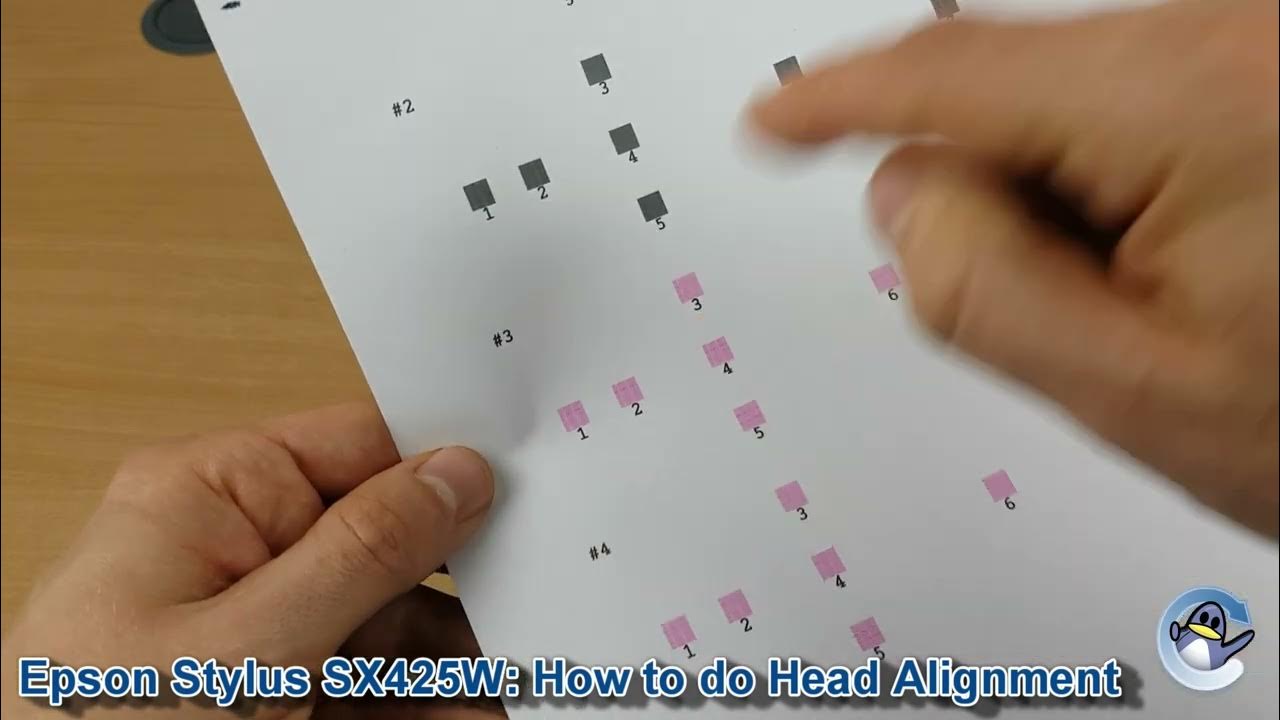 Epson Stylus SX425W How to do Print Head Alignment YouTube
