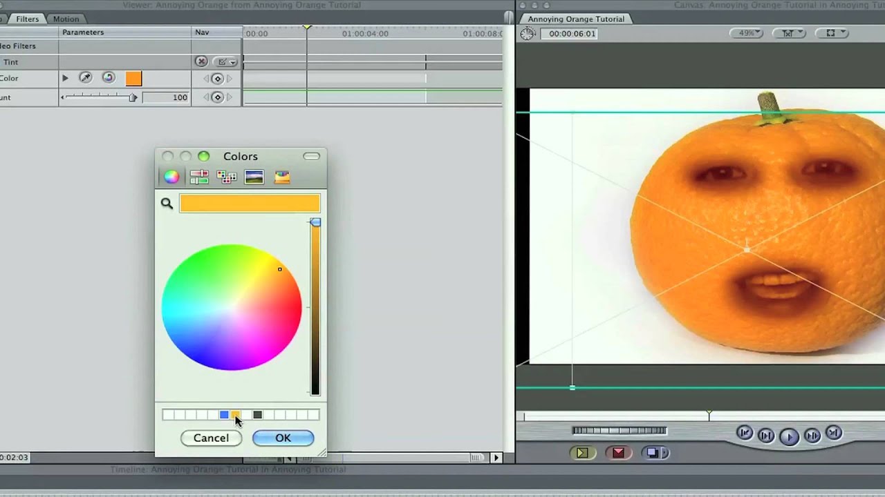 Annoying Orange Effect in Final Cut Pro