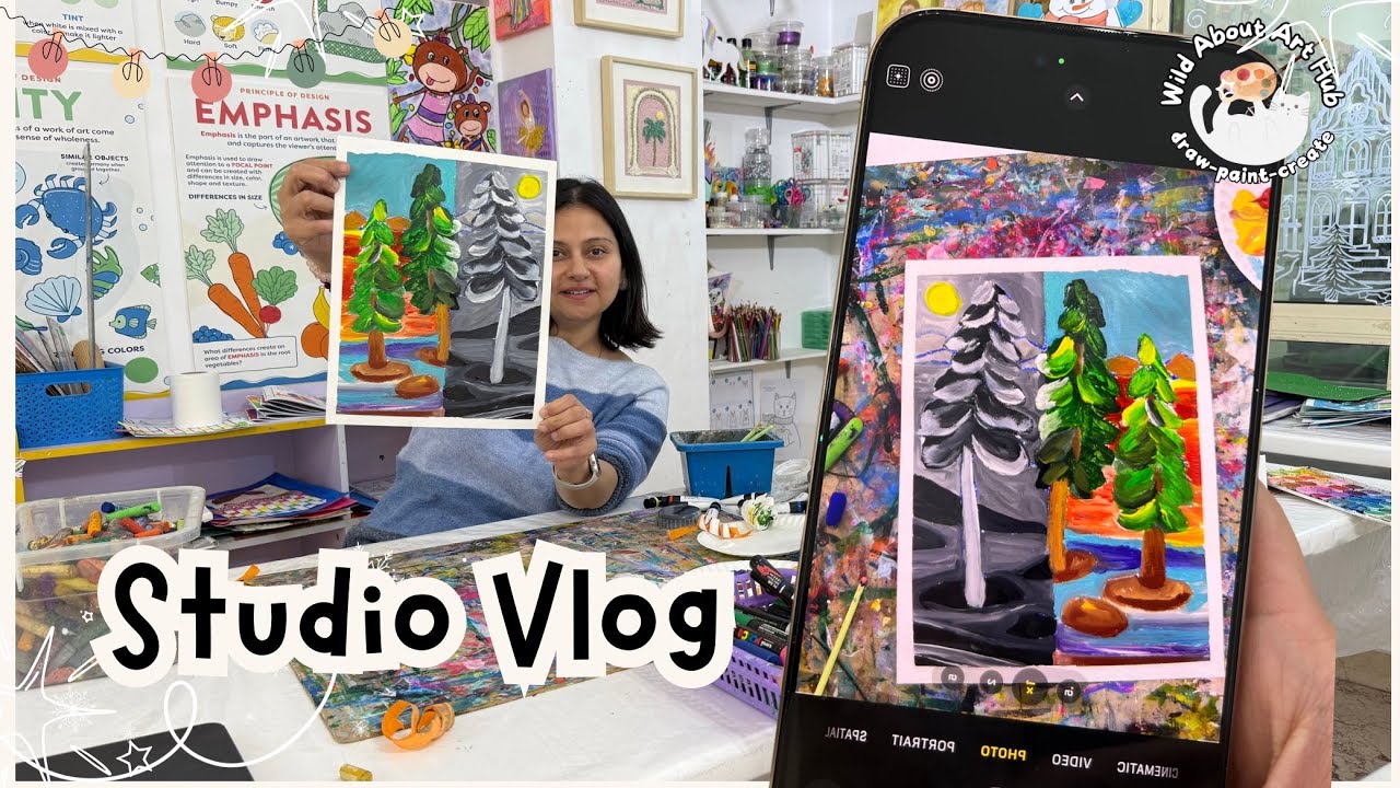 Studio Vlog | Lesson planning for my art class. - YouTube