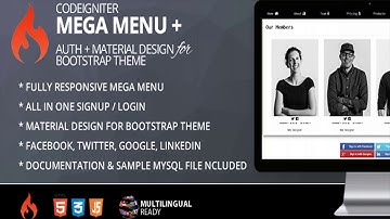 Mega Menu for CodeIgniter + ion-auth + Material Design for Bootstrap Theme | Codecanyon Scripts and