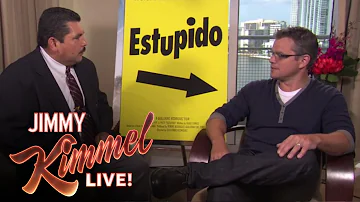 Guillermo Crashes Matt Damon Interview