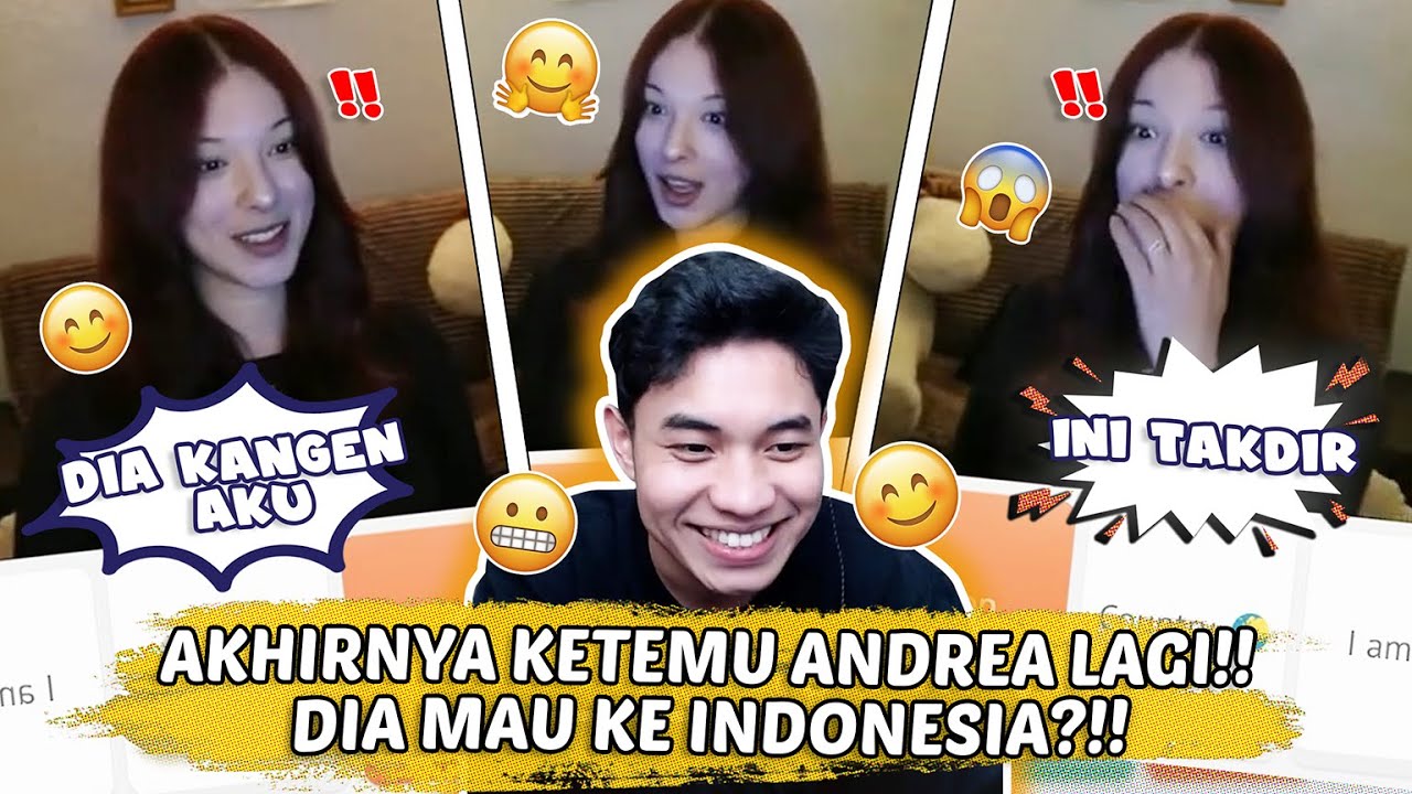 TIBA TIBA KETEMU ANDREA PAS LAGI LIVESTREAMING!! - Ome.TV Internasional