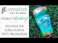 DIY Alcohol Ink & Waterslide Tumbler: How to Use Alcohol Ink to Create a Lake Scene with Waterslides