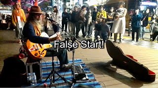 Video thumbnail of "Rocking the Street Blues in Busan - When your LOOPER mis-triggers!"