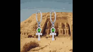 Gina Maida -Cross of Life Sterling Silver Ankh Earrings