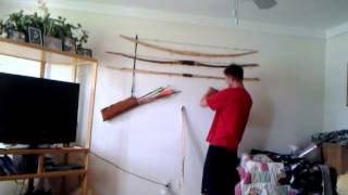 Proper bow and arrow storage Here i show how to store your bows and arrows as to cause zero damage to them and explain why and show damage to a bow