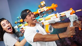 NERF *GIANT* 2-Person Blaster Challenge!