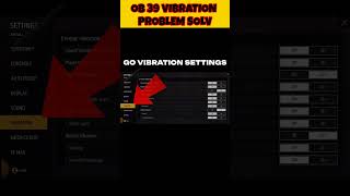 How to solve after OB 39 update in fire button vibration problem//#freefire #shorts screenshot 2