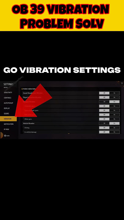 How to solve after OB 39 update in fire button vibration problem//#freefire #shorts