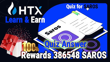 HTX Learn & Earn Quiz Answer | Quiz for SAROS | Free SAROS Token | SAROS Token Quiz Answers