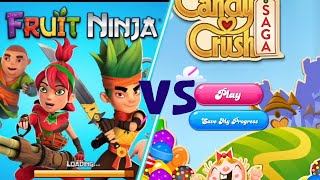 fruit ninja vs candy crush |beginner level |@crystal gamester screenshot 2