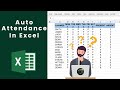Excel Attendance Sheet with COUNTIF Formula | Present & Absent Auto Count