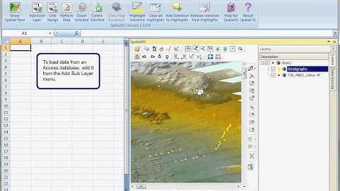 Video on loading images and Access in Excel using SpatialXL