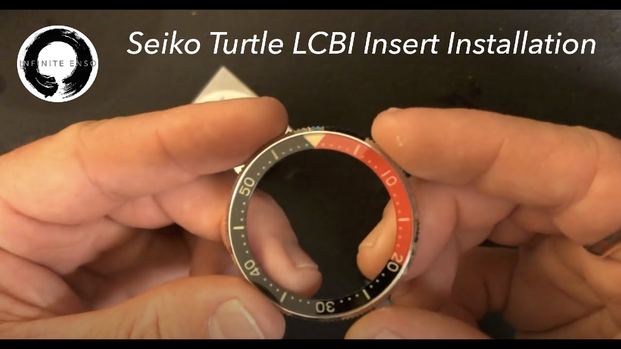 Seiko SRP “Turtle” .I. Bezel Insert Replacement with Adhesive - YouTube