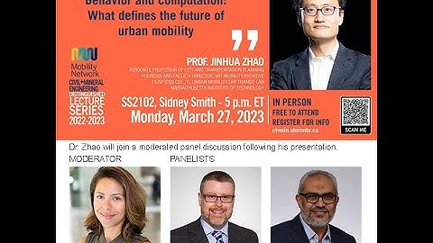 Dr. Jinhua Zhao presents 