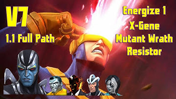 Variant 7: 1.1 Energize + X-Gene + Mutant Wrath + Resistor Full Path w/ Cyclops Blue Boss takedown