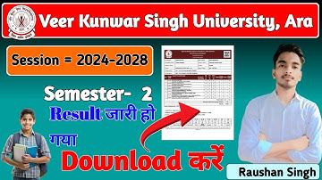 Vksu semester 2 result out | download kaise kre |2024-2028 session 