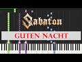 Sabaton Guten Nacht Piano Sheet Tutorial Synthesia Band Score Guitar Drum 