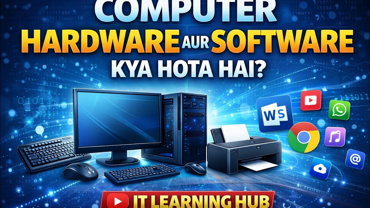Computer Hardware aur Software Kya Hota Hai? | Basic Computer Knowledge ...