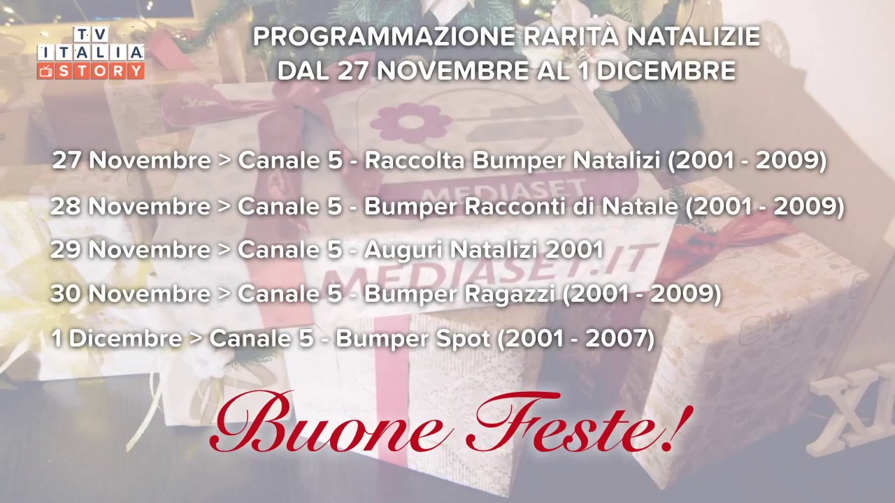 Spot Auguri Di Natale Canale 5.Programmazione Natalizia Tvitalia Story Dal 27 Novembre Al 1 Dicembre Youtube