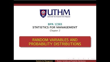Stats 21/22 - Lecture 5 - Chapter 2: Random Variables and Probability Distributions
