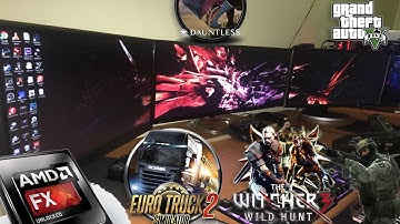TRIPLE MONITOR SETUP GAMEPLAY in 6 GAMES