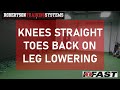 Knees Straight, Toes Back on Leg Lowering