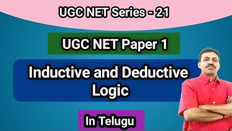 Inductive and Deductive Logic I UGC NET Paper 1 I Research Aptitude I By Seshu Creations