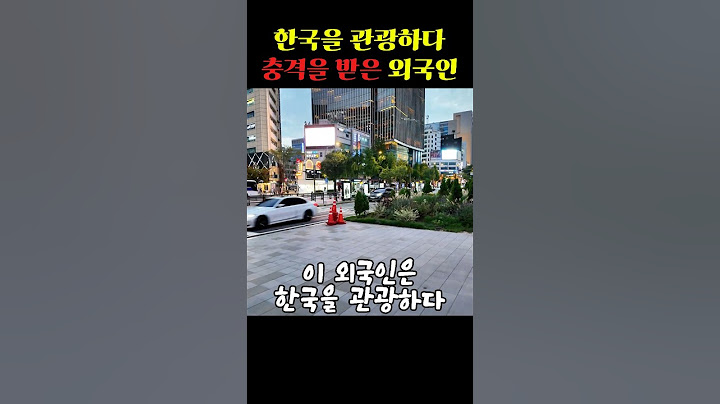 한국을 관광하다 충격 받은 외국인